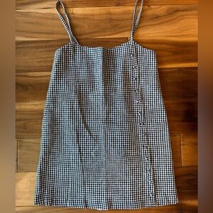 Abercrombie and fitch Black and White linen/cotton Gingham Mini skort dress XS